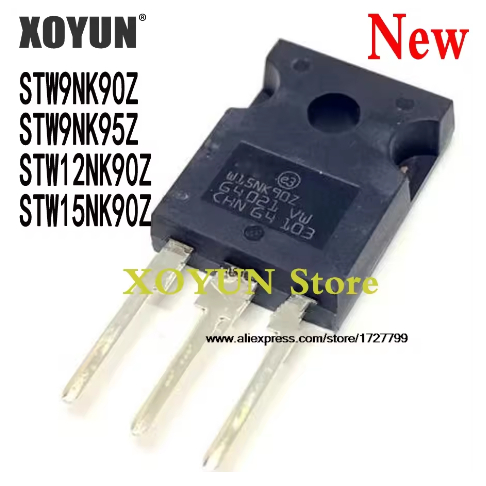 5 chiếc STW12NK90Z STW9NK90Z STW9NK95Z STW15NK90Z W12NK90Z W9NK90Z W9NK95Z W15NK90Z TO-247 MOS bóng 