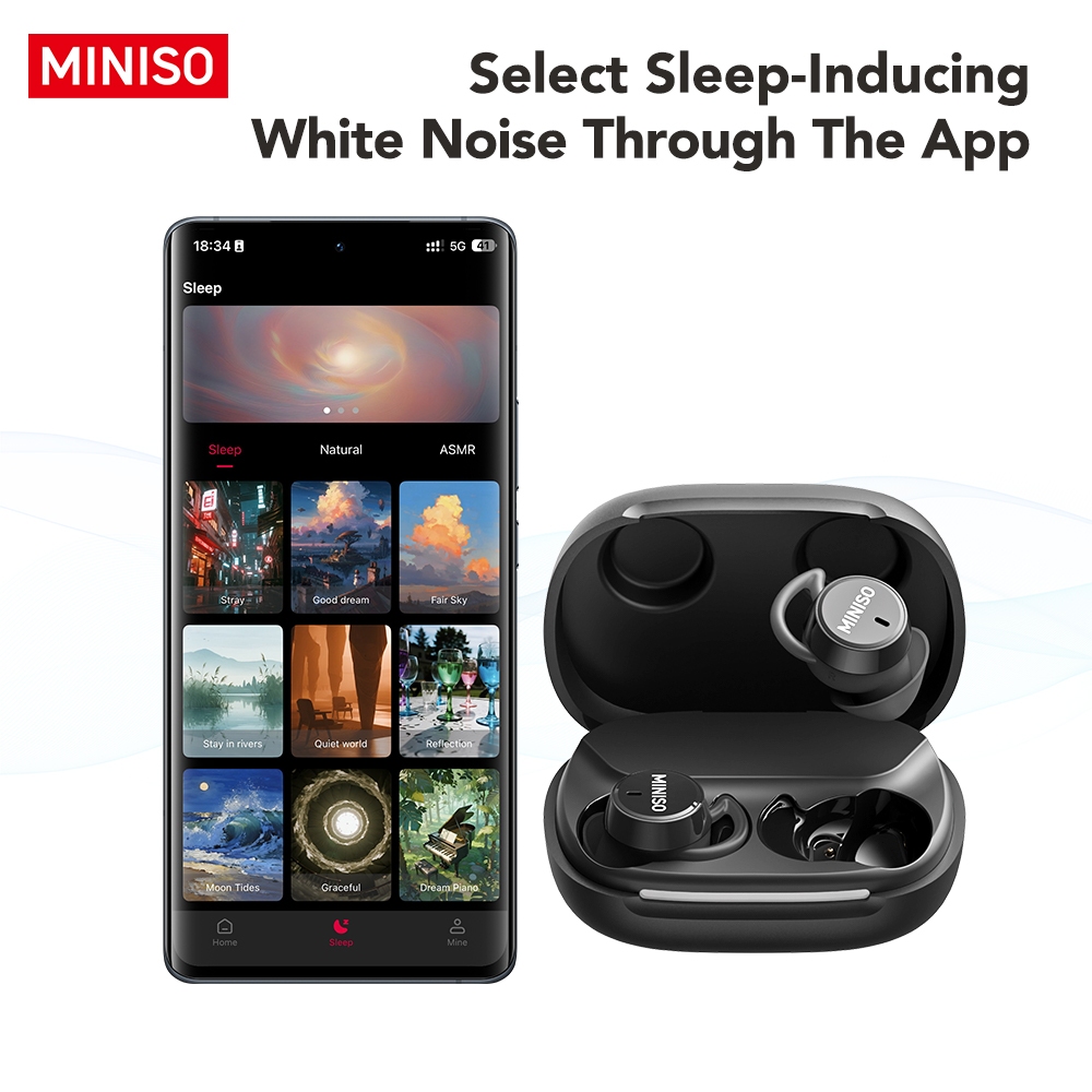 Tai nghe ngủ MINISO MS217 Tai nghe nhét tai khử tiếng ồn chủ động (ANC) Tai nghe Bluetooth | BigBuy360 - bigbuy360.vn