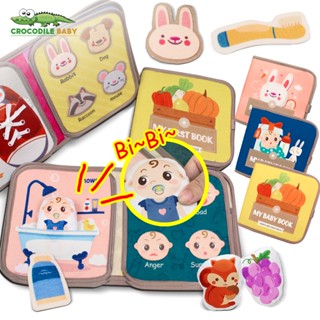 Sách vải bận rộn cho bé Cuốn sách 3D Montessori Đồ chơi giáo dục khai sáng sớm em be 3 6 12 tháng 1 tuổi