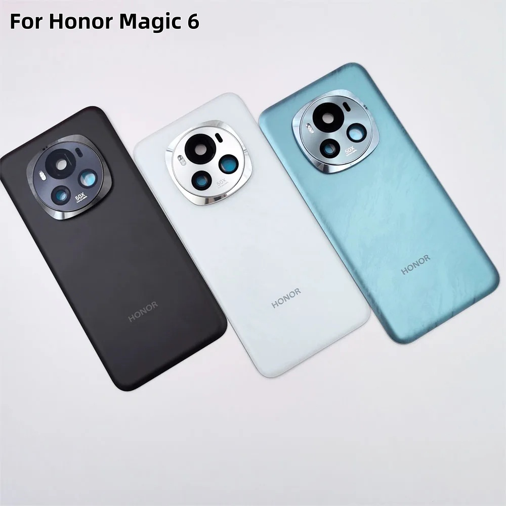 A + + + Kính Sau Cho Honor Magic 6 Pro 6pro Magic6 Pro 5G Vỏ Pin Cửa Sau Nhà Ở Bảng Điều Khiển Với C