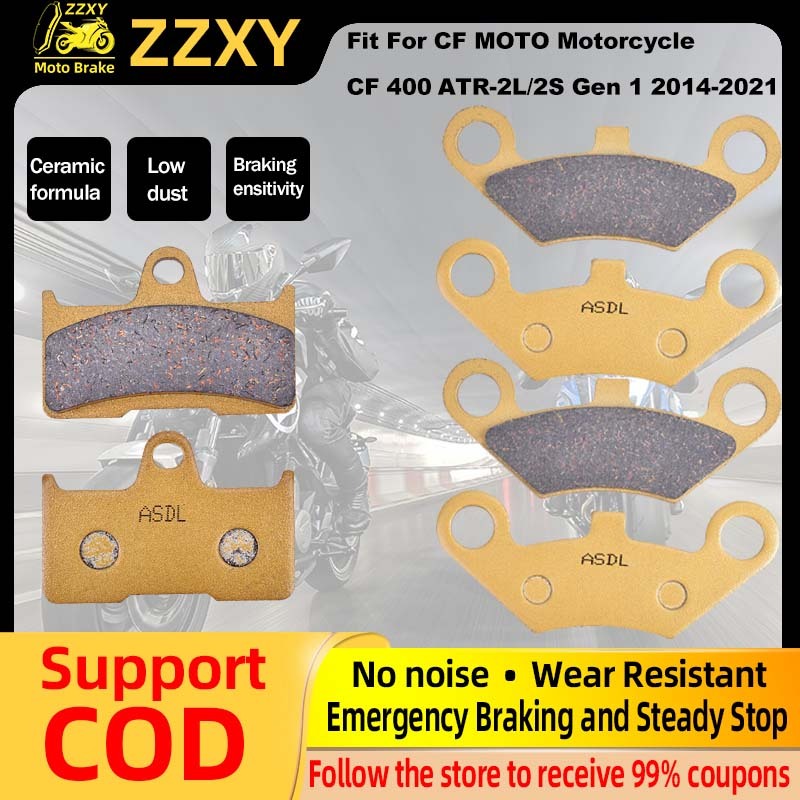 Dành Cho CF MOTO CF400 1 Bộ Phụ Kiện Xe Máy Sợi Gốm Trước & Sau Má Phanh