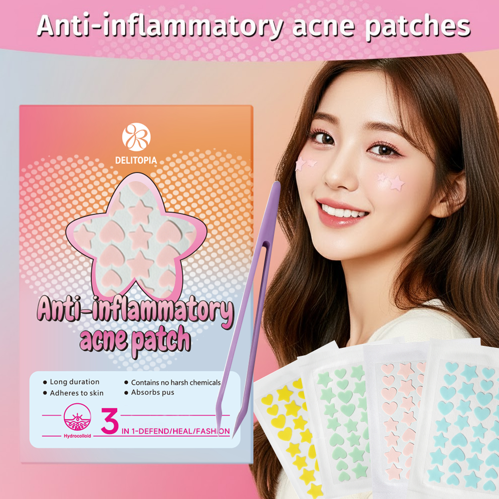 Miếng Dán Mụn Ngôi Sao & Trái Tim CUTE - Hydrocolloid Bản Hàn Hút Mủ Cực Nhanh - Chứa Tràm Trà & Salicylic Acid Giảm Sưng Viêm Cấp Tốc - Thiết Kế Tàng Hình Đa Dạng Màu Sắc K-Style - Chăm Sóc Da Mụn Không Để Lại Thâm - Vừa Trị Mụn Vừa Làm Đẹp Xinh Xắn
