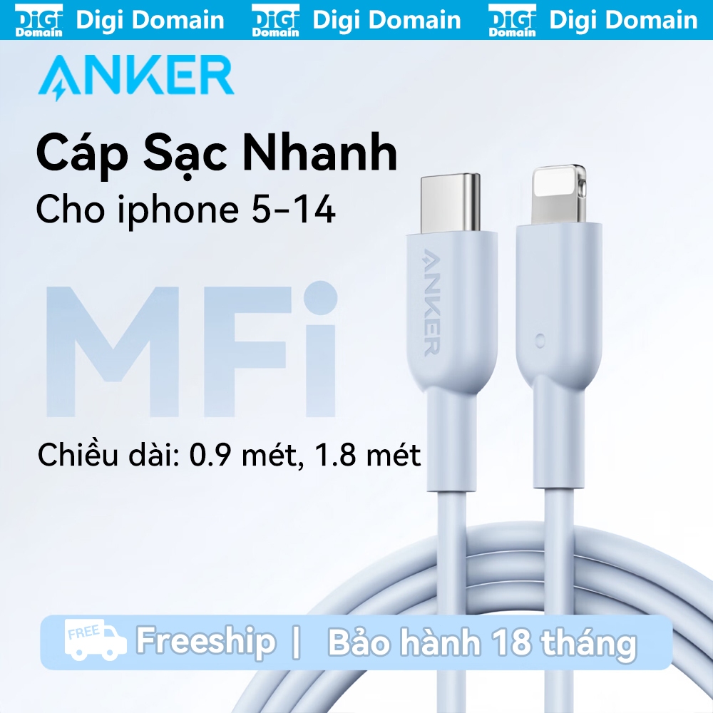 Cáp sạc nhanh Anker Zolo 321 và Cáp truyền dữ liệu 480Mbps A8632 cho iPh 5-14 [Bảo hành 18 tháng]