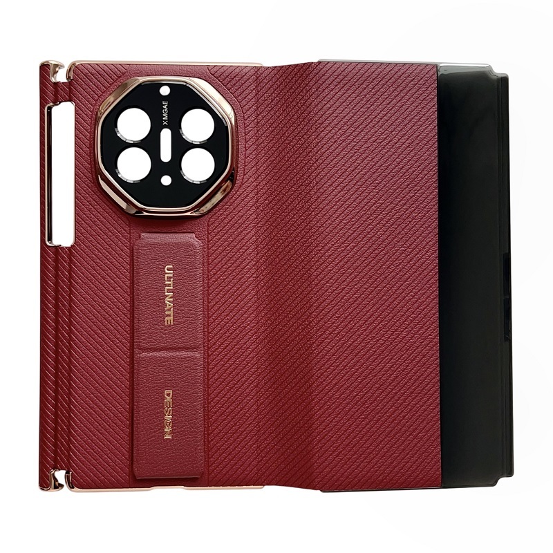 Da Cổ Tay Cho Huawei Mate XT XTs Ultimate Case Flip Book Stand Vỏ Bảo Vệ