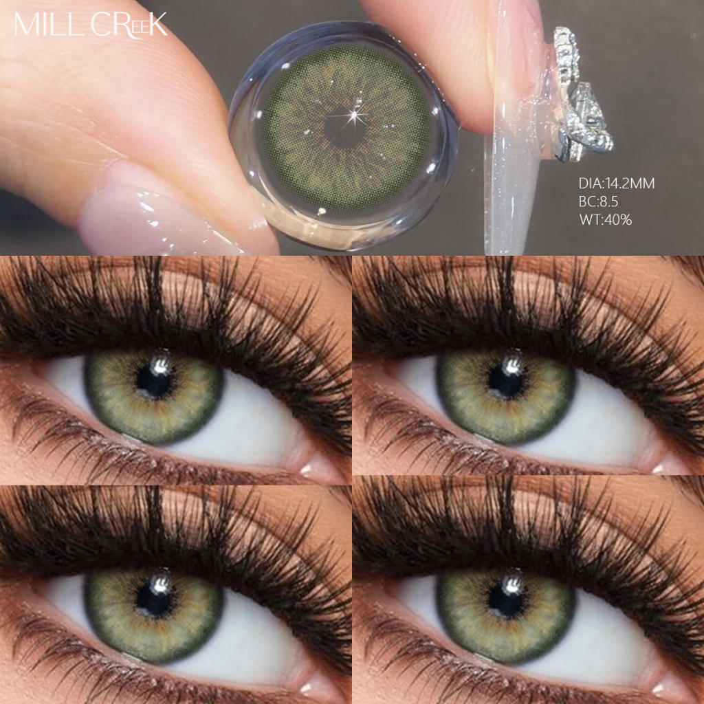 Breeze Series Mill Creek of Colored Contact Lens 14,2mm Dưỡng ẩm và thoải mái Kính áp tròng mắt lớn 