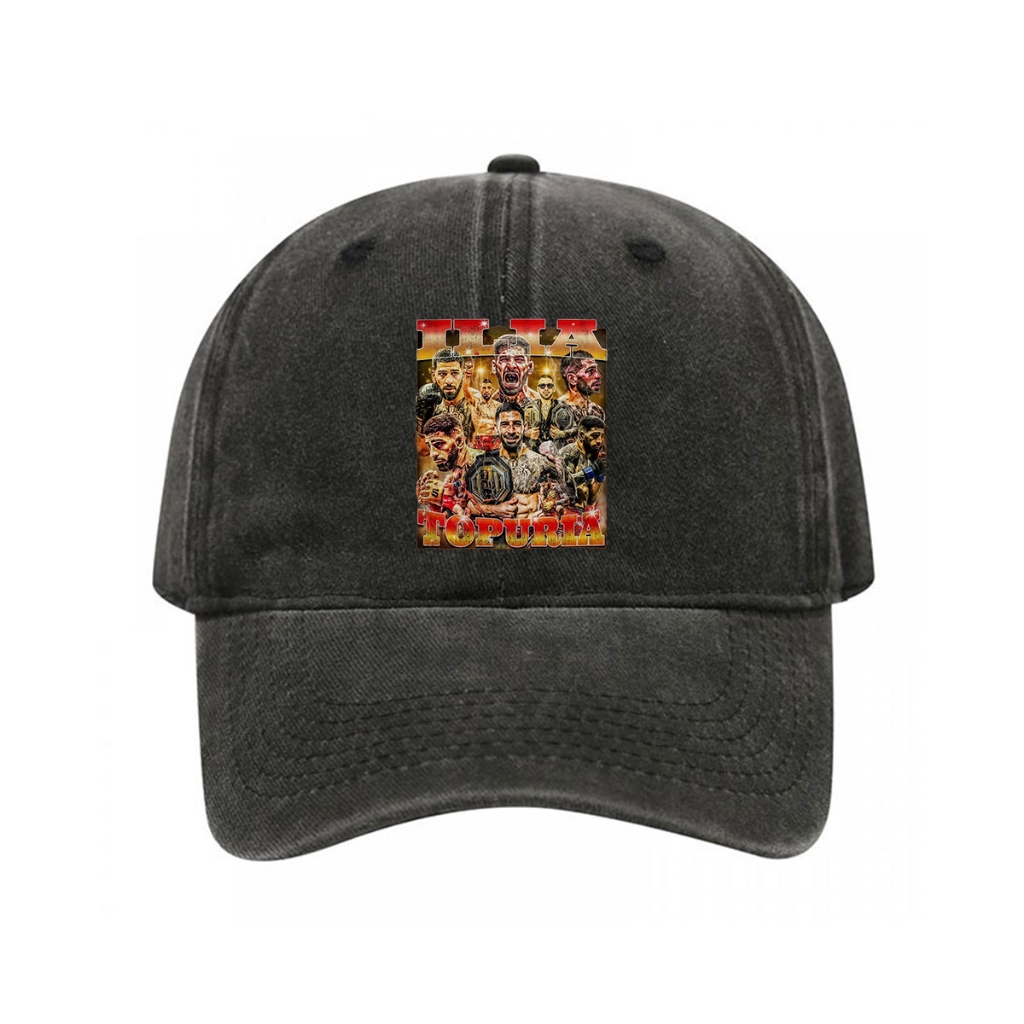 El Matador Ilia Topuria Retro Họa Tiết Bông Tai Kẹp Mũ Bóng Chày In Hình Cổ Điển