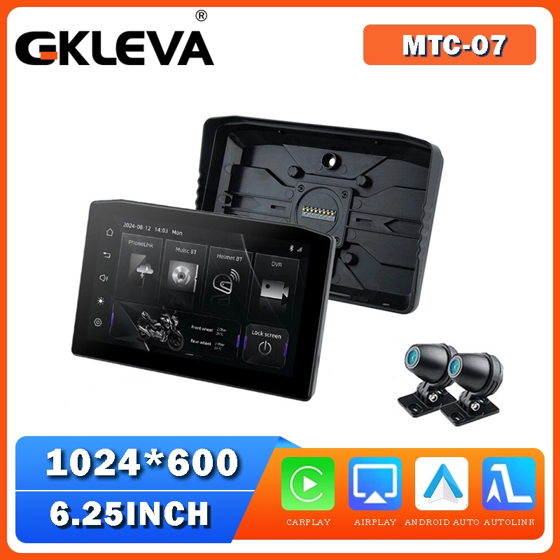 EKLEVA 6.25 inch Công cụ có thể tháo rời Motorcyce Navigation Màn hình hiển thị Carplay chống nước M