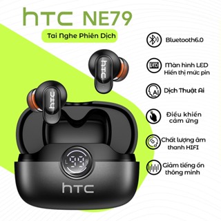 HTC NE79 Tai Nghe AI Phiên Dịch  Làm Việc Thông Minh 134 Ngôn Ngữ  Bluetooth 6.0 Âm Thanh HiFi HD  Chống Ồn ENC   Nước IPX5