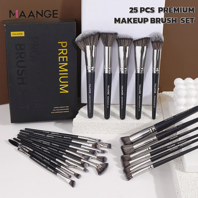 Bộ 25 Cọ Trang Điểm MAANGE Chuyên Nghiệp Chất Lượng Tốt Quà Hộp 51407