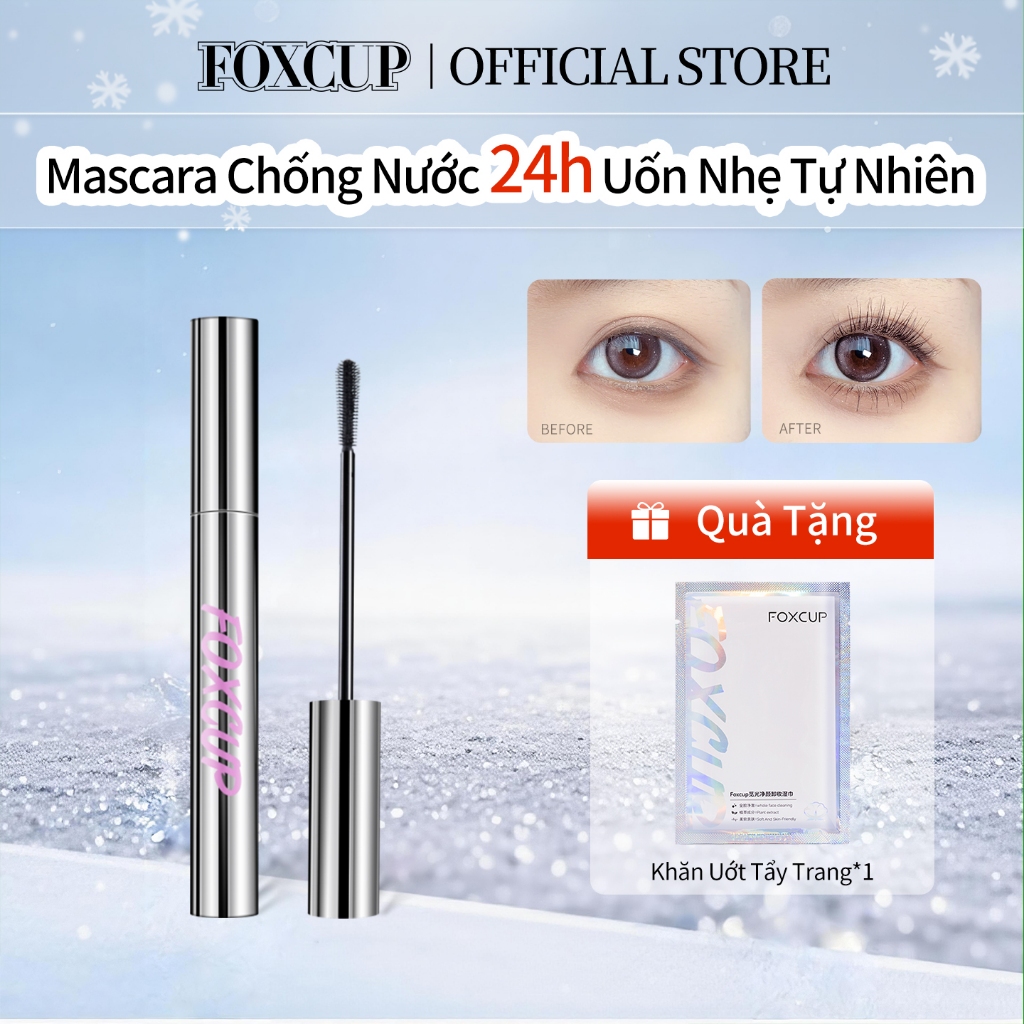 [Quà tặng miễn phí] Mascara FOXCUP Chống thấm nước Kéo dài chống nhòe Công thức bay hơi lâu trôi