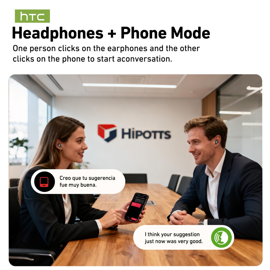 HTC NE79 Tai nghe dịch thuật AI Bluetooth 6.0 Tai nghe không dây Dịch thuật AI thời gian thực Thời lượng pin 72 giờ Micro khử tiếng ồn ENC Chống nước IPX5 Trọng lượng nhẹ. | BigBuy360 - bigbuy360.vn