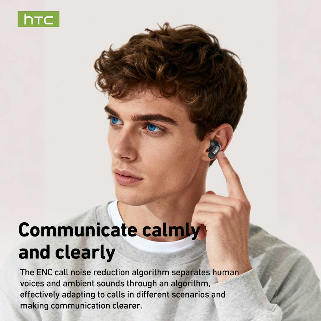HTC NE79 Tai nghe dịch thuật AI Bluetooth 6.0 Tai nghe không dây Dịch thuật AI thời gian thực Thời lượng pin 72 giờ Micro khử tiếng ồn ENC Chống nước IPX5 Trọng lượng nhẹ. | BigBuy360 - bigbuy360.vn