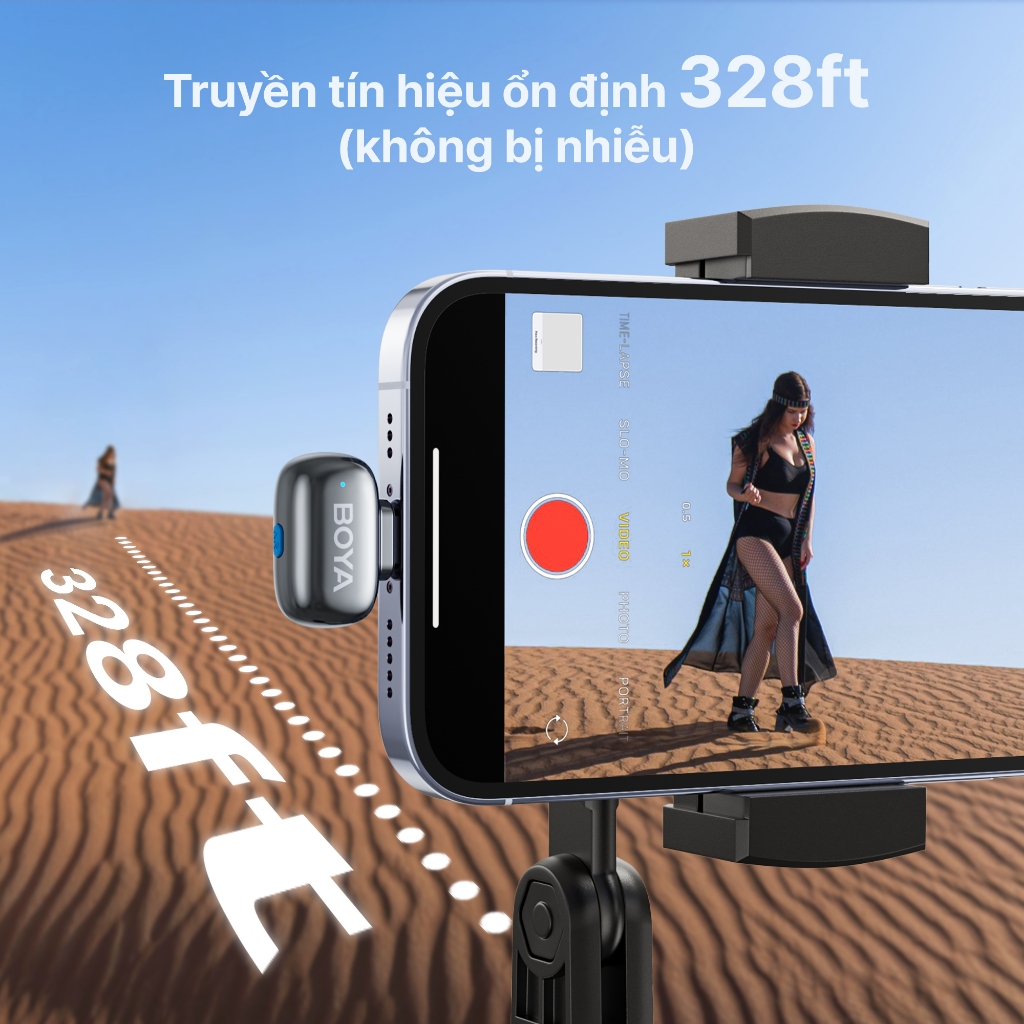 BOYA mini 2 Micro Không Dây Ve Áo AI Khử Tiếng Ồn Mic Siêu Mini Cho Vlogging | BigBuy360 - bigbuy360.vn