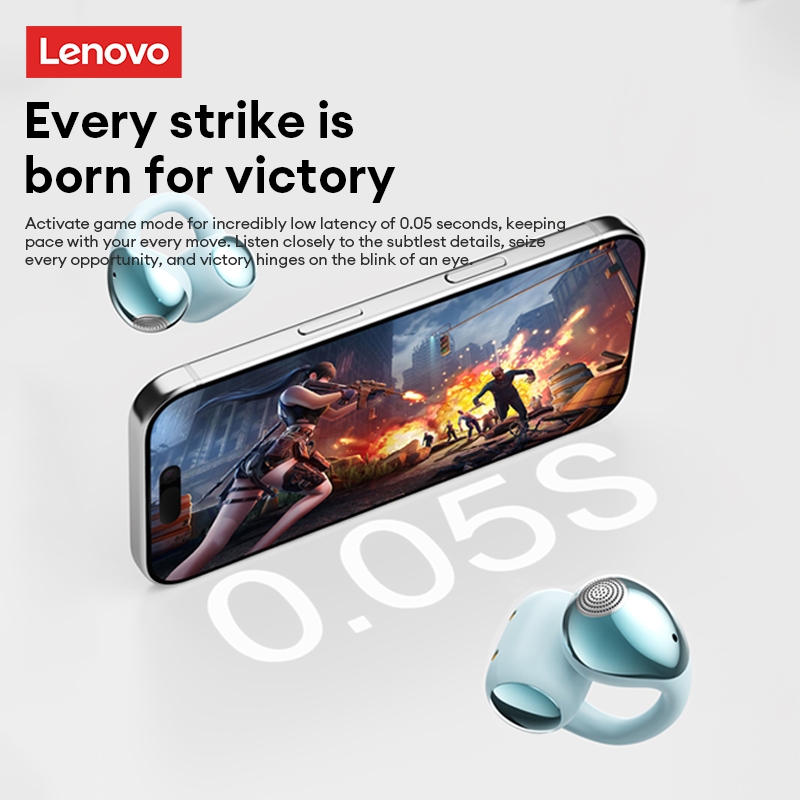 Tai nghe Bluetooth Lenovo RS109 Tai nghe không dây TWS có âm thanh nổi HiFi và chế độ trò chơi có độ trễ thấp | BigBuy360 - bigbuy360.vn