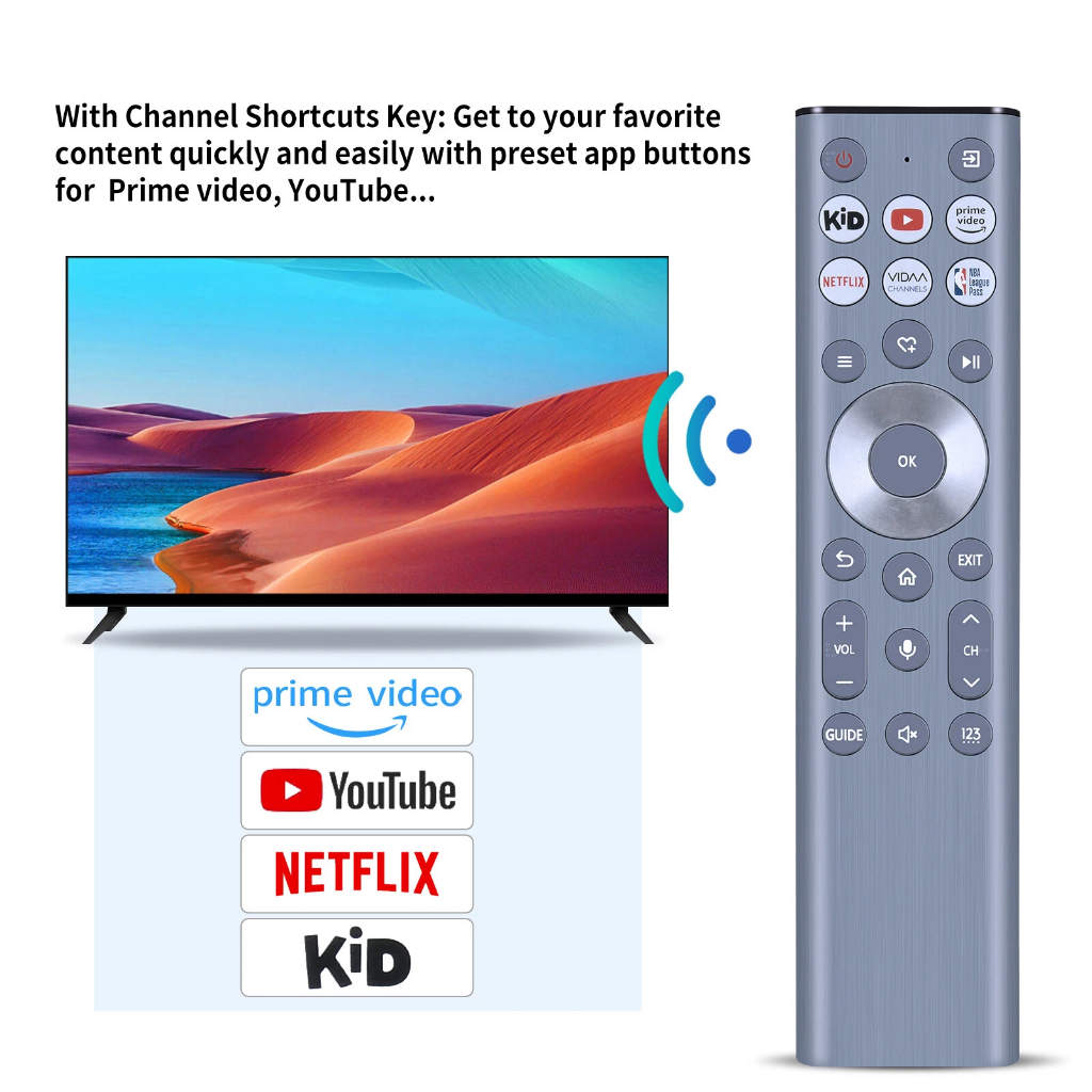 Điều khiển từ xa ERF6F80H mới cho TV Hisense Class A7 U8 Series 4K có giọng nói