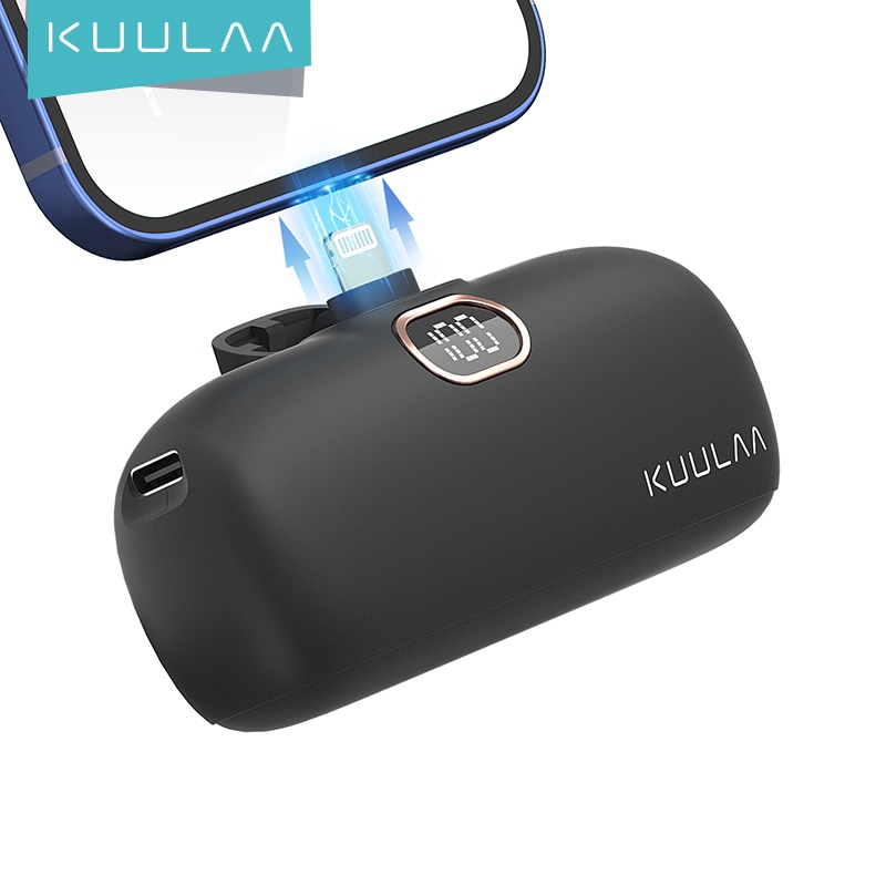 KUULAA Mini PD 18W Power Bank 5000mah Bộ sạc di động Pin ngoài Sạc nhanh Power Bank cho Samsung iPho