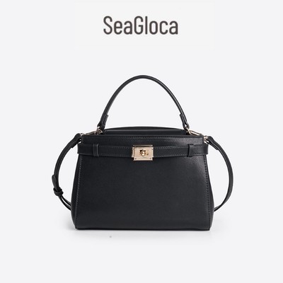 SeaGloca Bộ sưu tập túi xách hai tông màu Classic & Chic – Có khóa rẽ vàng dành cho nữ 57