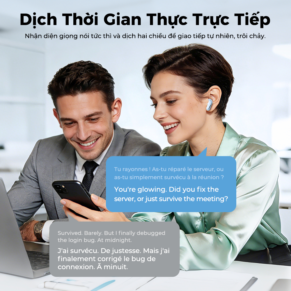 [Mới 2026] MINISO MS119 Tai nghe dịch thuật AI HIFI Tai nghe Bluetooth Hai micrô Giảm tiếng ồn cuộc gọi tai nghe không dây Chống nước IPX5 | BigBuy360 - bigbuy360.vn