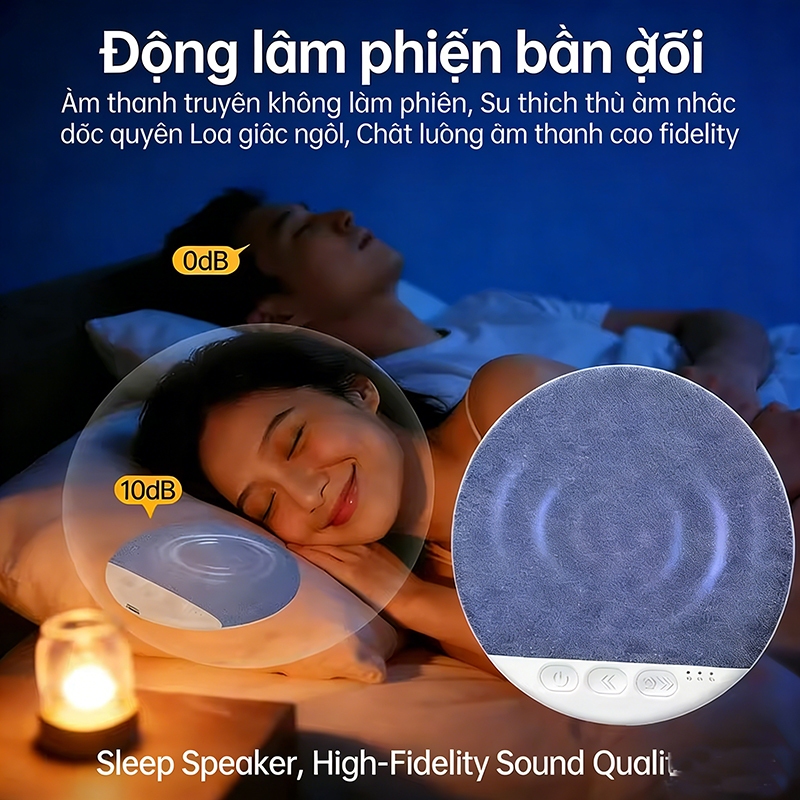 Loa gối không dây di động Bluetooth 5.4 Máy âm thanh nổi HiFi dẫn truyền xương Mini có tiếng ồn trắn