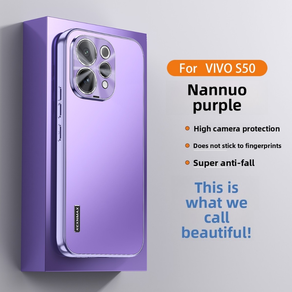 Dành Cho Vivo S50 S50 Pro mini X200 FE Ốp Lưng Kim Loại Mờ Chống Rơi Bảo Vệ Mặt Sau Dành Cho Vivo S2