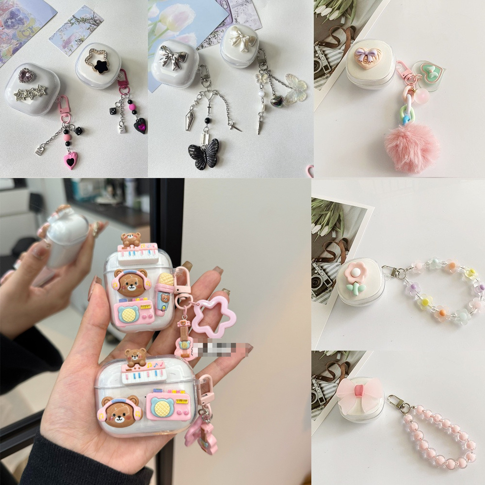 Ins Dành Cho Baseus E19 / WM02 Ốp Lưng BD1 / WM01 / E20 Hoa Dễ Thương / Gấu Móc Khóa Hoạt Hình Mềm M