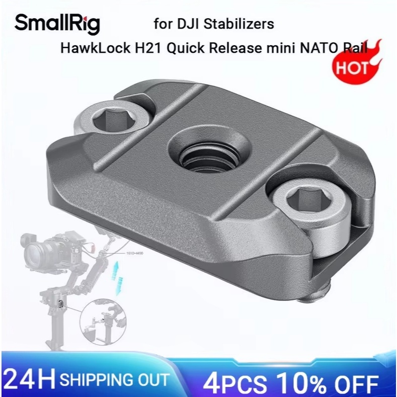 SmallRig HawkLock H21 Quick Release Mini NATO Rail cho DJI RS 2 / RS2 / RS3 / RS3 Pro / RS3 Mini / R
