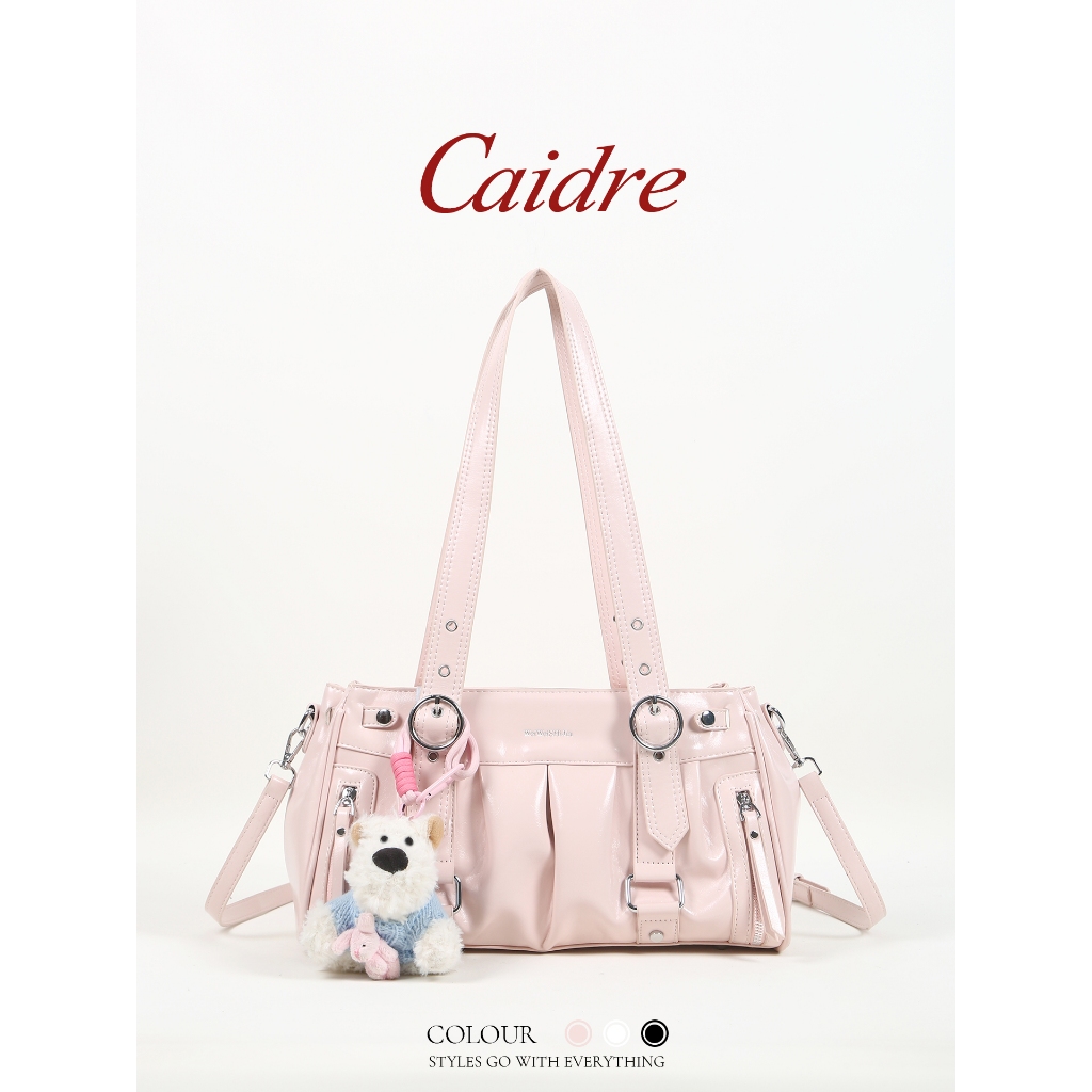Túi Tote xếp li Caidre Túi xách nữ Túi xách một vai Sense cao cấp