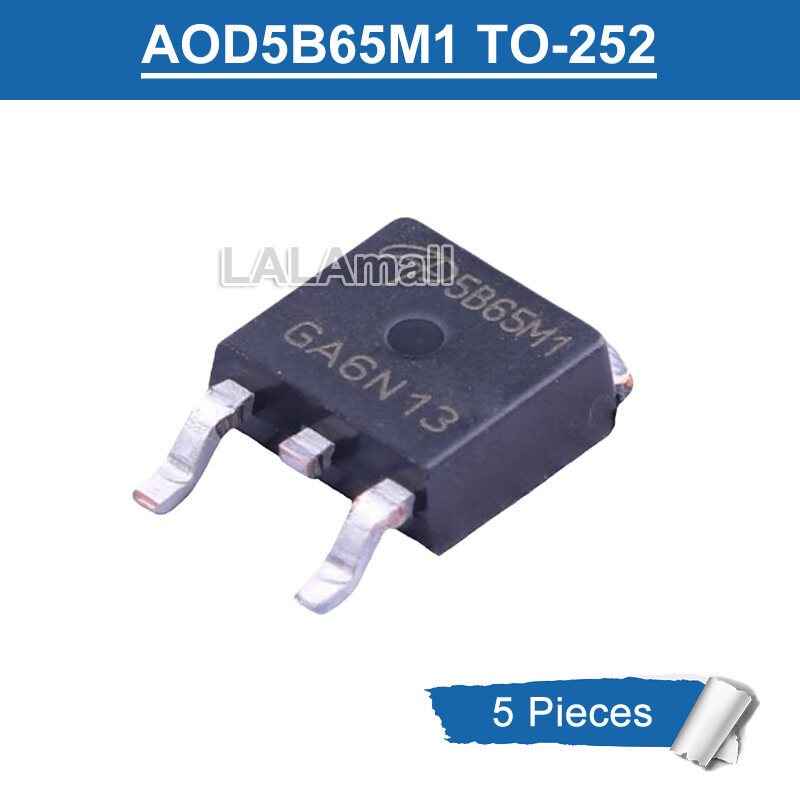 5 Chiếc Chính Hãng 5B65M1 5B65MI AOD5B65M1 TO-252 5A / 650V IGBT Transistor Mới