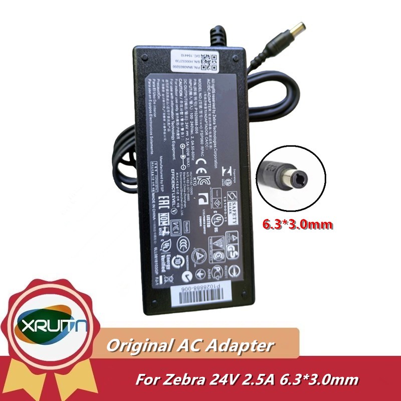 FSP060-RPAC AC Adapter 24V 2.5A 60W Sạc Cho Máy In Zebra GX420 GT800 GT820 GX430T EZ1105 Nguồn Điện 