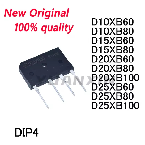 5 Chiếc Mới D10XB60 D10XB80 D15XB60 D15XB80 D20XB60 D20XB80 D20XB100 D25XB60 D25XB80 D25XB100 DIP4 C