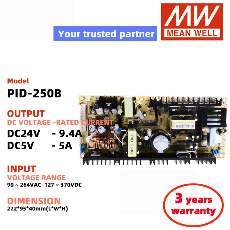 MEAN WELL PID-250A PID-250B PID-250C PID-250D Đầu ra hai điện áp Chuyển đổi Nguồn điện Meanwell DC