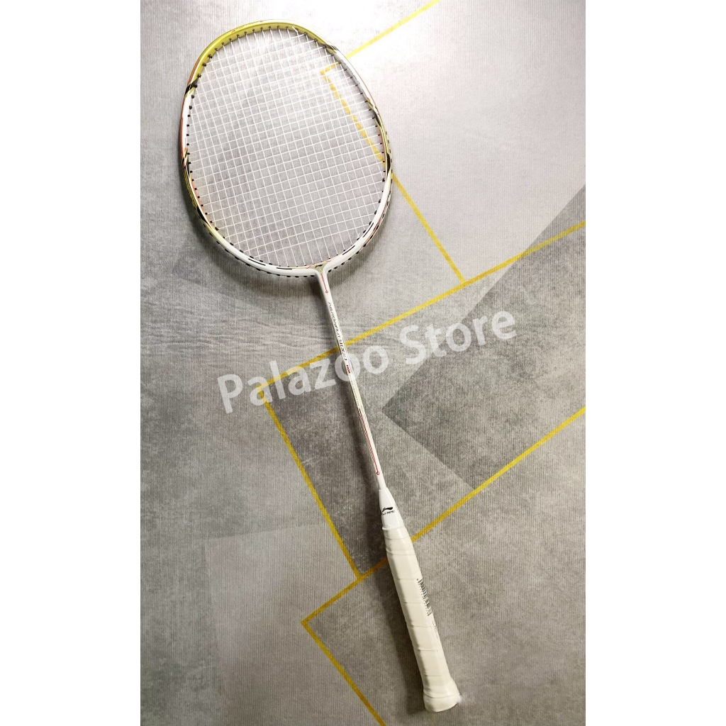 【Ready Stock】Li Ning AERONAUT 9000 Shi Yu Qi Vợt cầu lông sợi carbon chất lượng cao 4UG5 Free String