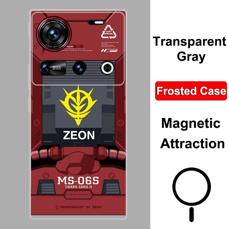 Dành Cho Nubia Z70 Siêu Từ Ốp Lưng Điện Thoại ZTE Nubia Z70Ultra Trong Suốt Mờ Màu Xám TPU Silicon M