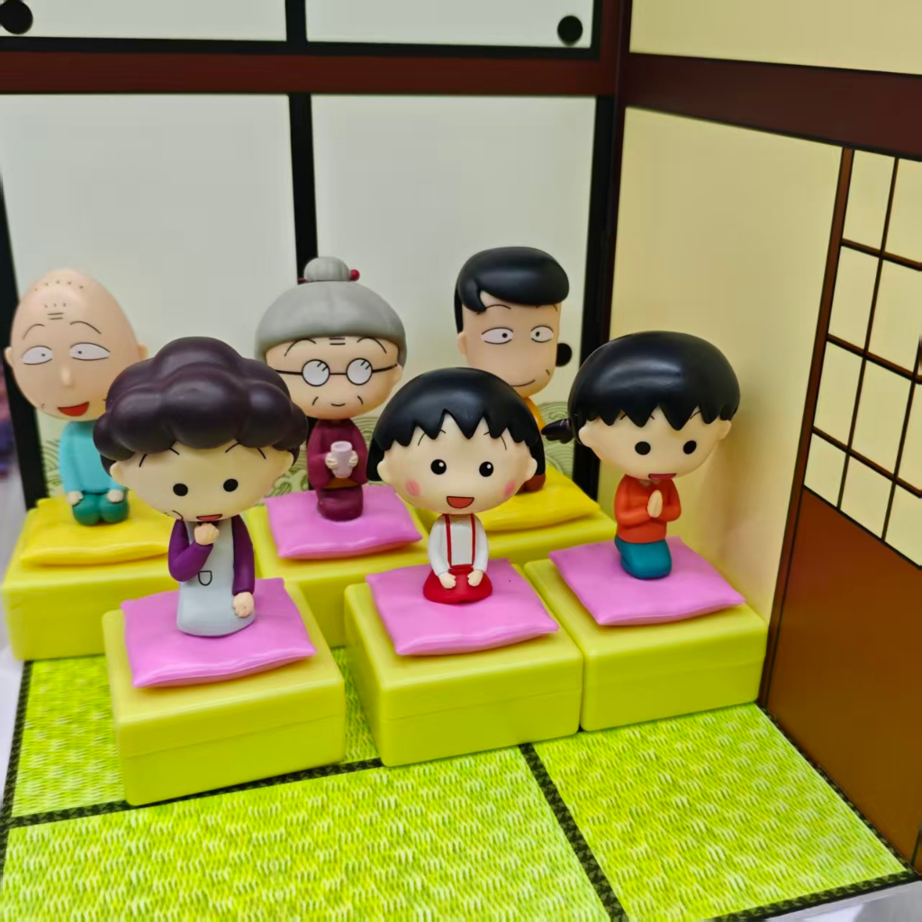 Hai Chiều Siêu Phổ Biến Anime Anh Đào Maruko Tay Khung Xe Trang Trí Mô Hình Búp Bê PVC Anime Anime B
