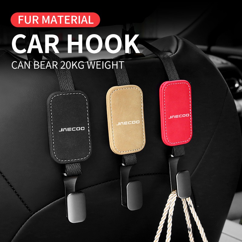 Móc kim loại ô tô JAECOO cho Jaecoo J7 J8, móc tựa lưng da lộn lưu trữ xe hơi