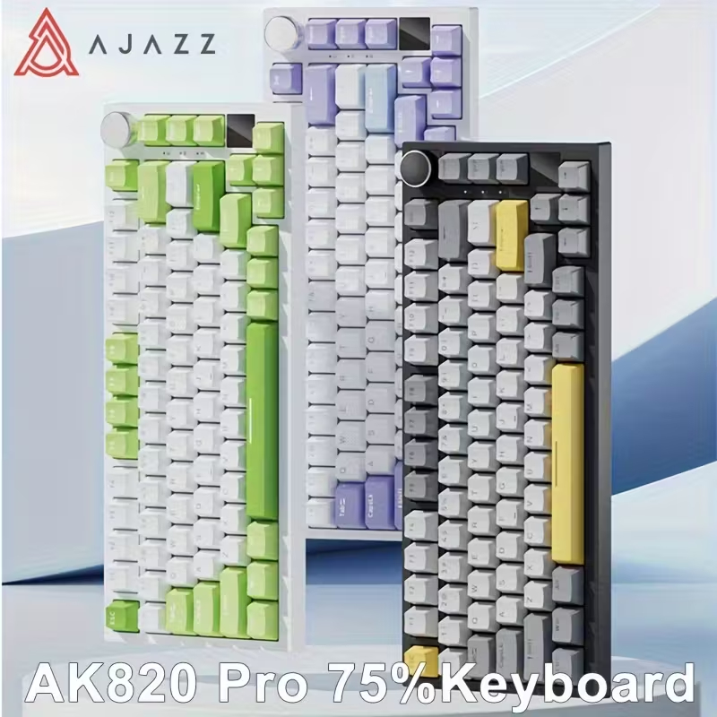 AJAAZZ Thương Hiệu Mới Chính Hãng AK820 PRO Full Key Hot-Swappable BT / 2.4G / USB Kết Nối Ba Chế Độ