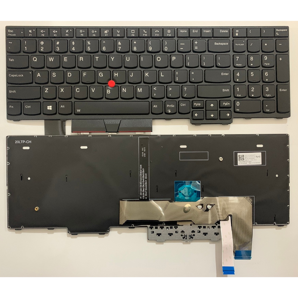 Bàn phím máy tính xách tay Bố trí Mỹ cho Lenovo Thinkpad L15 Gen1 Gen2 P15v Gen3 T15p Gen3 có điểm c