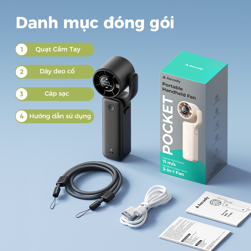 Quạt Cầm Tay Mini Aecooly AirGimbal Quạt cầm tay cầm tayQuạt ống khí Turbo mạnh mẽ丨Portable Handheld Fan Tốc độ cao 15000 vòng / phút, Thời gian làm mát tối đa 15 giờ, Thiết kế bỏ túi Mini 5 tốc độ | BigBuy360 - bigbuy360.vn