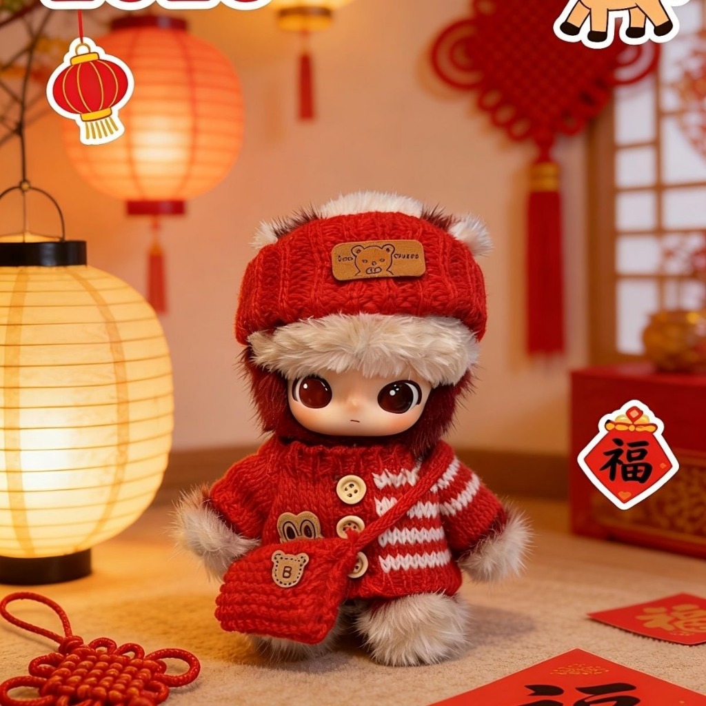 (Chỉ quần áo) Dành cho quần áo búp bê hộp mù ga đầy đủ - Steed, Clearance Horse & Happy Horse Lion D