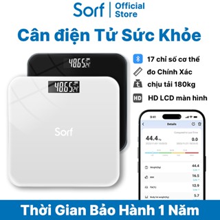 Sorf Cân điện Tử Sức Khỏe 180kg Được Trang Bị Màn Hình LCD Bluetooth APP Thể Phân Tích Chỉ Số Cơ