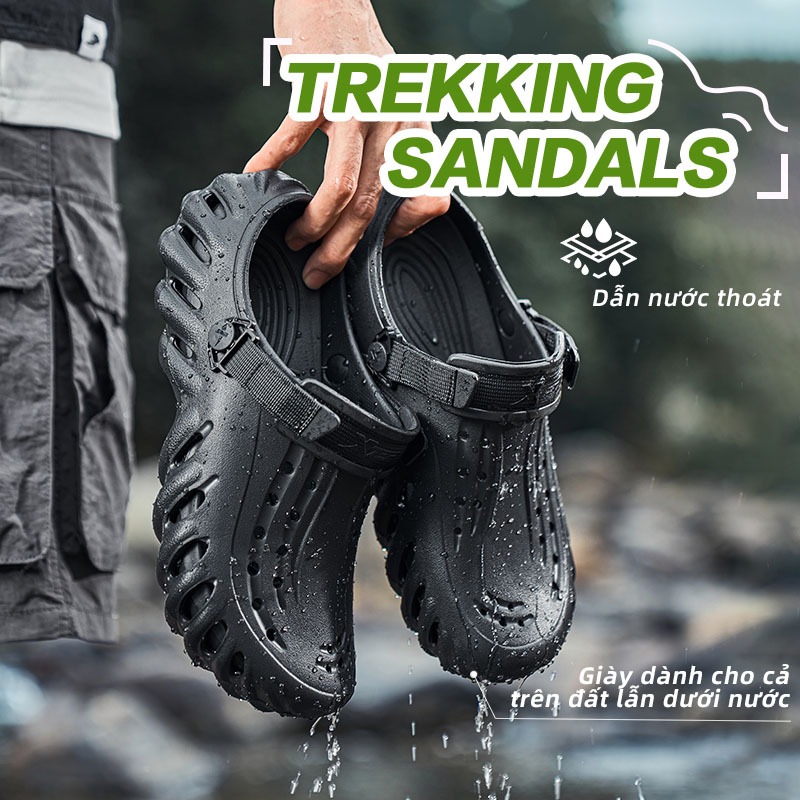【XTEP】TREKKING SANDALS | Dép đi ngoài trời chống trượt nhẹ dành cho nam,Dép sandal bãi biển đế mềm, 