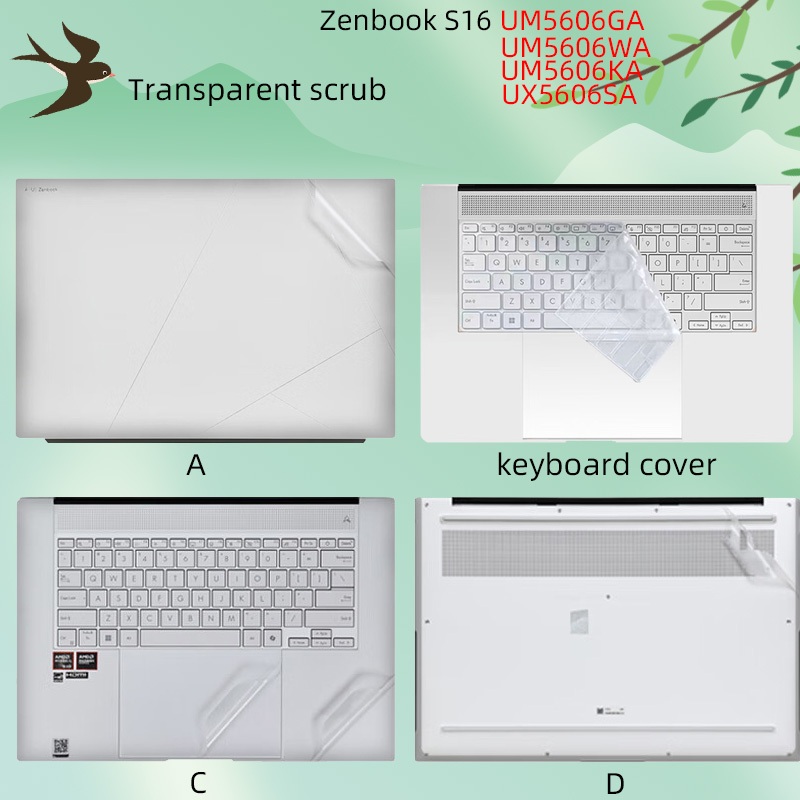 Thích hợp cho 16 Inch ASUS Zenbook S16 UM5606GA Vỏ máy tính xách tay Phim bảo vệ UX5606SA UM5606WA U