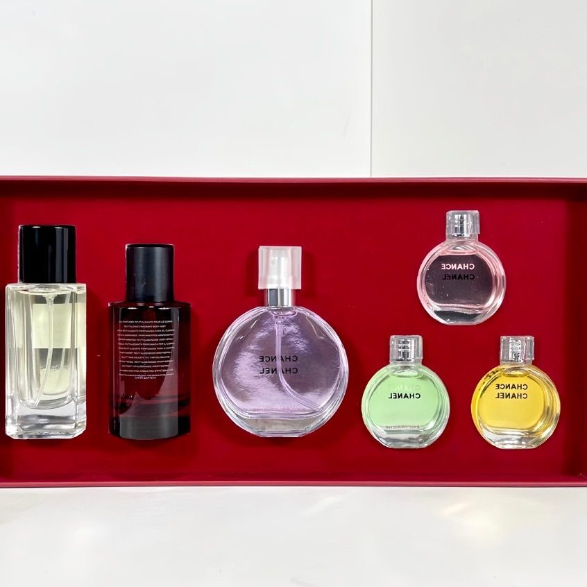 [Hộp quà tặng hương thơm 3 + 3] Bộ hương thơm 6 que, chứa: Mẫu trung bình 30ml, 1957, Red N1, Purple