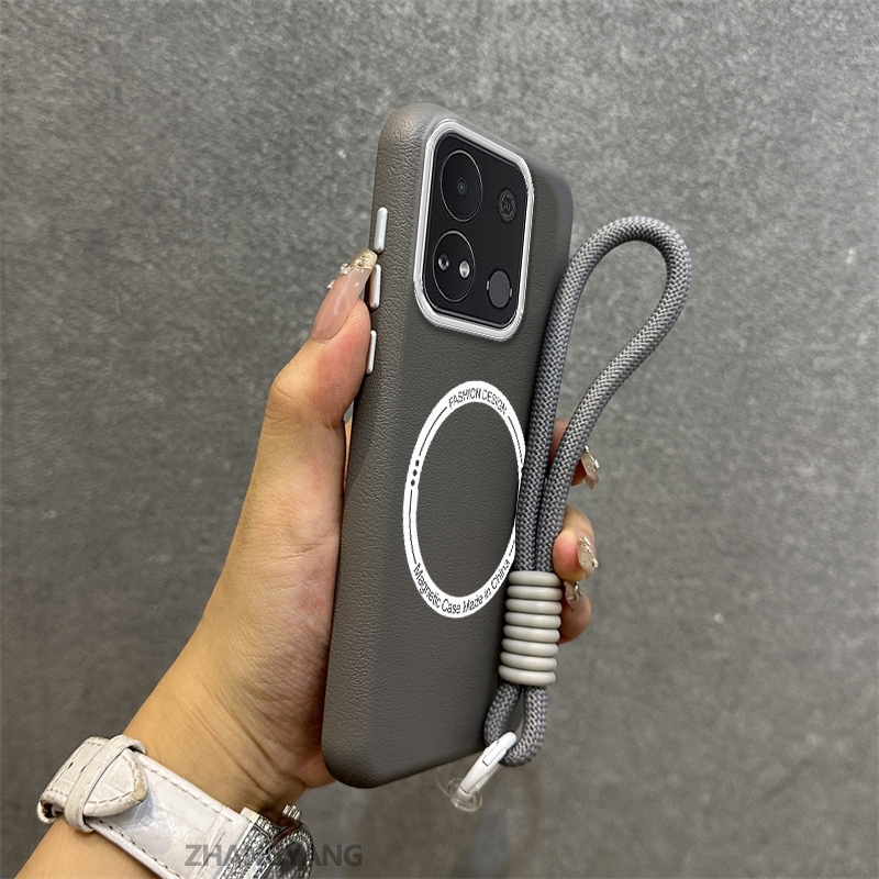 Ốp Lưng Cho itel A04 Vỏ Điện Thoại Cao Cấp Da Silicon Thẩm Mỹ Chống Rơi Thiết Kế Mới Vòng Hút Từ Tín