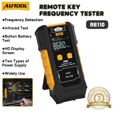 AUTOOL RE110 Chìa Khóa Điều Khiển Từ Xa Tần Số Bút Thử Chìa Khóa Xe Ô Tô Tần Số Bút Thử CR2032, CR2025 Cửa Tivi RF Hồng Ngoại Điều Khiển Từ Xa Kiểm Tra