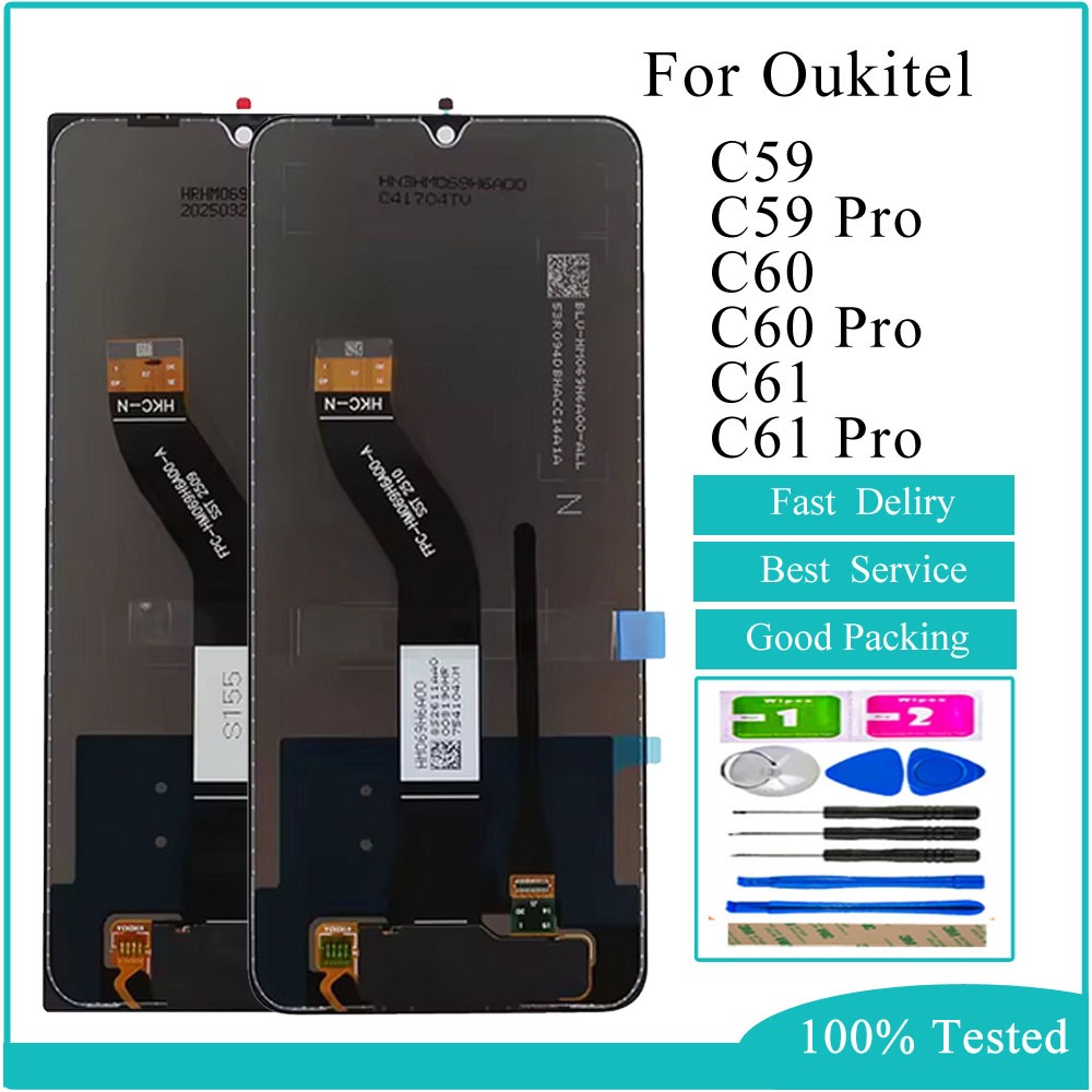 Dành Cho Oukitel C59 C59 Pro C60 C60 Pro C61 C61 Pro Màn Hình Hiển Thị LCD Thay Thế Màn Hình Cảm Ứng