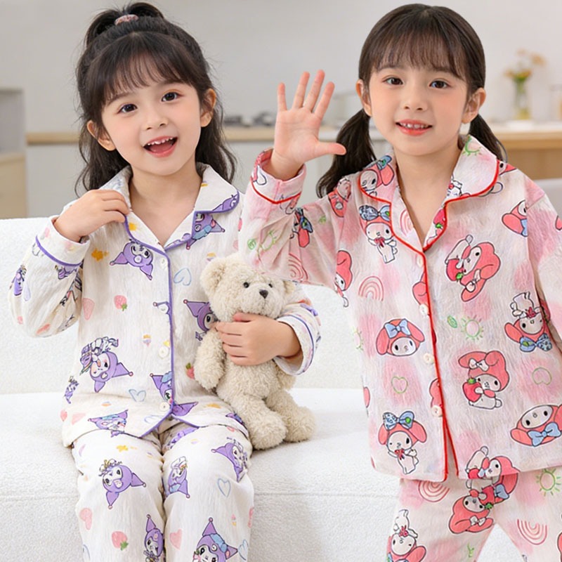 Bộ Đồ Ngủ Trẻ Em baju Kurumi Bộ Đồ Ngủ Trẻ Em Bé Gái Homewear Đồ Ngủ Cha Mẹ Con Mặc Hoạt Hình Mẹ Và 