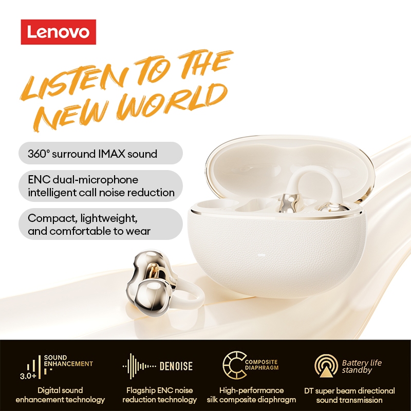 Tai nghe Bluetooth Lenovo RS123 và Tai nghe không dây OWS có Bluetooth V6.0 và HiFi Sound plus Thiết kế tai mở | BigBuy360 - bigbuy360.vn