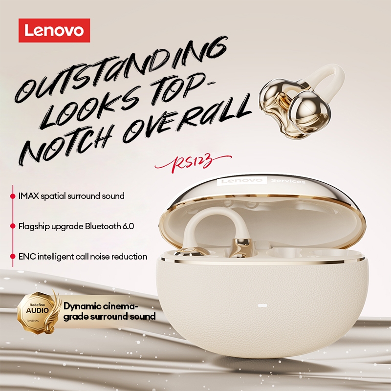 Tai nghe Bluetooth Lenovo RS123 và Tai nghe không dây OWS có Bluetooth V6.0 và HiFi Sound plus Thiết kế tai mở | BigBuy360 - bigbuy360.vn