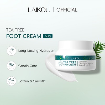 Kem Chân Cây Trà LAIKOU 60g | Chăm sóc da thô khô, dưỡng ẩm lâu trôi, tẩy tế bào chết nhẹ nhàng & chân mịn màng